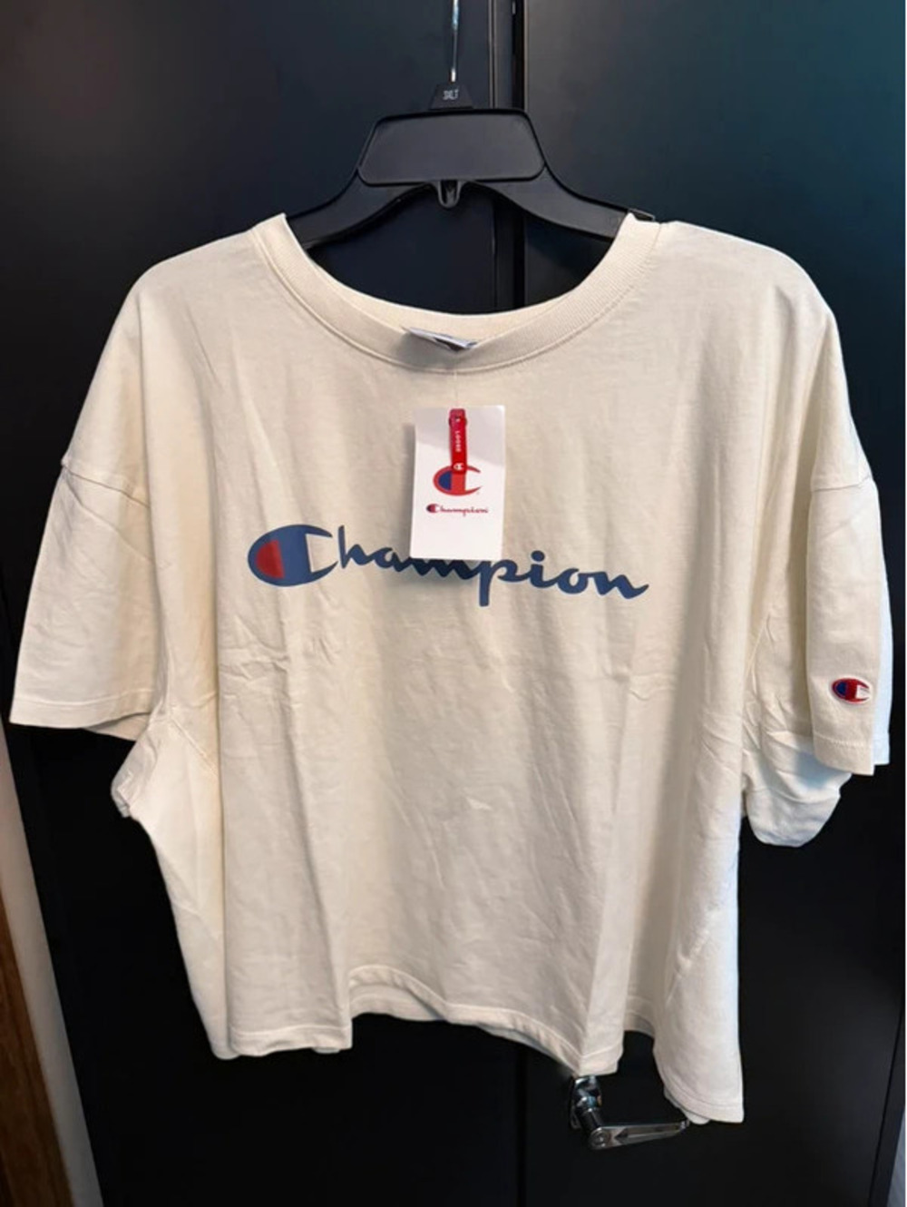 Champion Iconic Cropped Short Sleeve Tee Women's 2X Unbleach